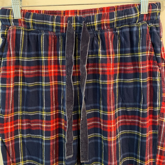 Aerie red blue flannel plaid pajama pants Small Short Velvet Tie - Picture 2 of 11